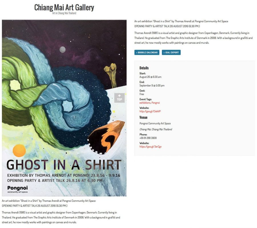 Chiang Mai Art Gallery listing