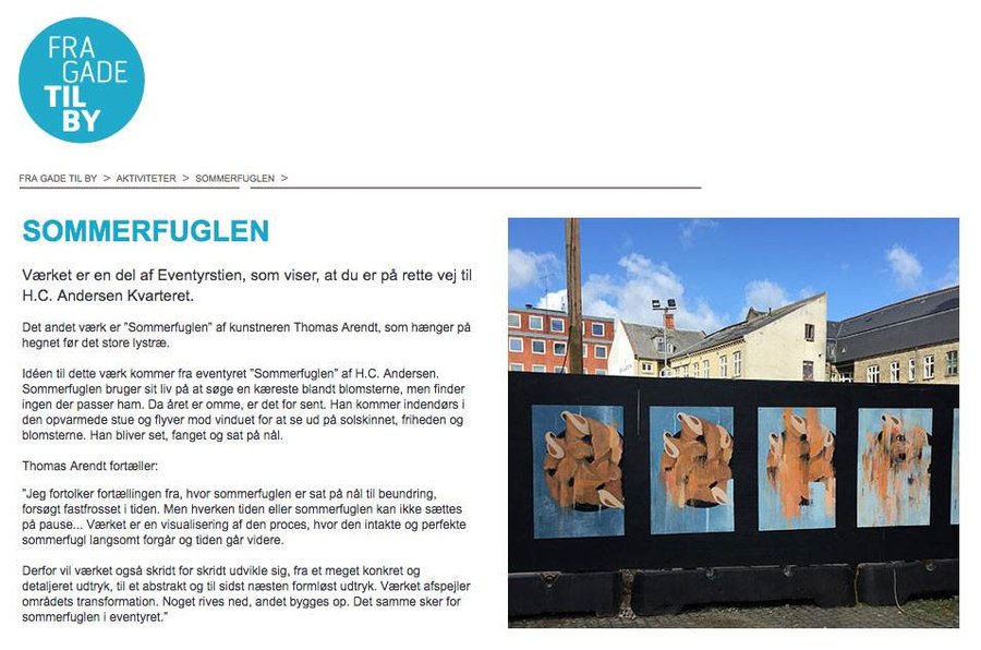Fra Gade til By, artikel om Sommerfuglen